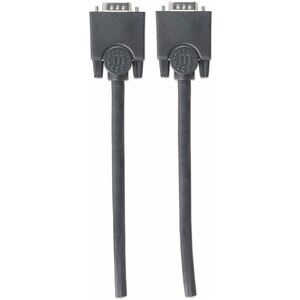 Manhattan Manhattan Cable Para Monitor Svga - Cable For Monitor, Dispositivo De Vídeo, Computadora De Escritorio, Conmutador Kvm, Bifurcador - Extremo Prinicpal: 1 X 15-Pines Hd-15 - Macho - Extremo Secundario: 1 X 15-Pines Hd-15 - Macho - Cable Divisor - Apantallado - Níquel Conector Chapado - 28 Awg - Negro