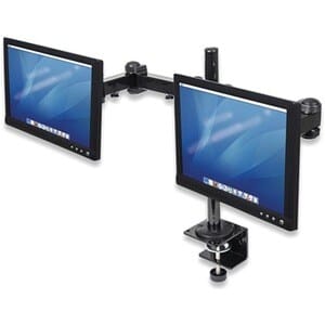 Manhattan Soporte Monitor P/2 Monitor 13 A 24" Escritorio - Altura Ajustable - 2 Pantalla(s) Admitidas - 33cm A 68.6cm (27") Para Pantalla Plana - 12kg Capacidad De Carga - 75 X 75, 100 X 100 - Compatible Con Montura Vesa - Robusto - Metal Fundido - Image 2