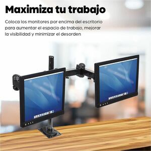 Manhattan Soporte Monitor P/2 Monitor 13 A 24" Escritorio - Altura Ajustable - 2 Pantalla(s) Admitidas - 33cm A 68.6cm (27") Para Pantalla Plana - 12kg Capacidad De Carga - 75 X 75, 100 X 100 - Compatible Con Montura Vesa - Robusto - Metal Fundido - Image 5
