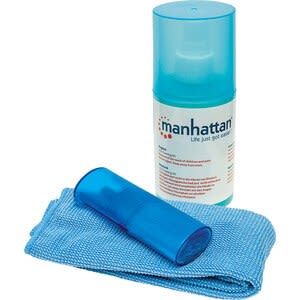 Manhattan Kit De Limpieza De Pantallas Lcd Con Brocha Y Paño De Micro Fibra - Manhattan Kit De Limpieza Para Lcd