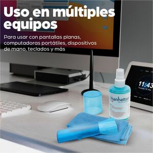 Kit De Limpieza De Pantallas Lcd Con Brocha Y Paño De Micro Fibra - Manhattan Kit De Limpieza Para Lcd - Image 4