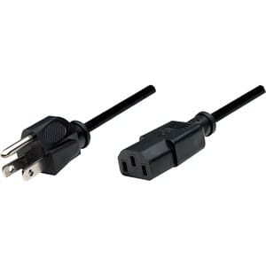 Cable De Alimentacion Estandar Para Pc 1.8m Negro - Para Computadora De Escritorio - Nema 5-15 / Iec 60320 C13 - 18 Medida - 125 V Ac - Negro - Image 2