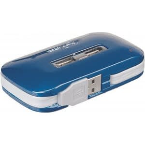 Hub Usb V2.0 7 Ptos Azul Con Fuente - 7 Total Usb Port(s) - 7 Usb 2.0 Port(s) - Pc, Mac - Image 2