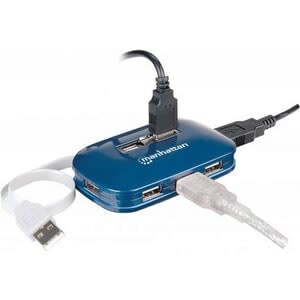 Hub Usb V2.0 7 Ptos Azul Con Fuente - 7 Total Usb Port(s) - 7 Usb 2.0 Port(s) - Pc, Mac - Image 3