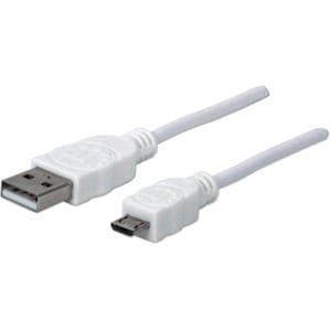 Cable Para Dispositivos Usb Micro-B De Alta Velocidad - Cable Usb V2 A-Micro B, Bolsa Pvc 1.8m Blanco