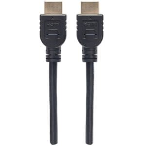 Manhattan Cable Hdmi 2.0 Intramuro M-M 2.0m - Cable For Tv, Dispositivo De Audio/Vídeo, Consola De Juegos, Reproductor Blu-Ray, Pc - 18gbit/S - Admite Hasta1920 X 1080 - Apantallado - Oro Contacto Chapado - 30 Awg - Negro