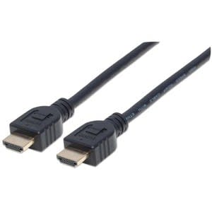 Manhattan Cable Hdmi 2.0 Intramuro M-M 2.0m - Cable For Tv, Dispositivo De Audio/Vídeo, Consola De Juegos, Reproductor Blu-Ray, Pc - 18gbit/S - Admite Hasta1920 X 1080 - Apantallado - Oro Contacto Chapado - 30 Awg - Negro