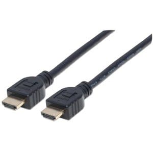 Manhattan Cable Hdmi 2.0 Intramuro M-M 3.0m - Cable For Tv, Dispositivo De Audio/Vídeo, Consola De Juegos, Reproductor Blu-Ray, Pc - 18gbit/S - Admite Hasta1920 X 1080 - Apantallado - Oro Contacto Chapado - 30 Awg - Negro