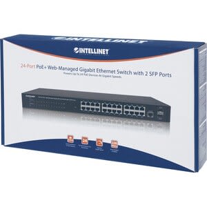 Switch Administrable Por Web Gigabit Ethernet De 24 Puertos Poe+ Y 2 Puertos Sfp - Intellinet - Image 2