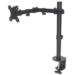 Soporte De Escritorio Para 1 Monitor De Movimiento De Brazos De Doble Articulación Negro - Altura Ajustable - 1 Pantalla(s) Admitidas - 25.4cm A 81.3cm (32") Para Pantalla Plana - 8kg Capacidad De Carga - 75 X 75, 100 X 100 - Compatible Con Montura Vesa - 1 - Image 2
