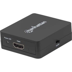 Manhattan Video Splitter Hdmi 1080p, 1 In:2 Out, Alimentado Por Usb - 1920 X 1200 - 225mhz Ancho De Banda De Vídeo Máximo - 15m Distancia Máxima De Funcionamiento - 1 X Entrada Hdmi - 2 X Salida Hdmi - Oro Cromado