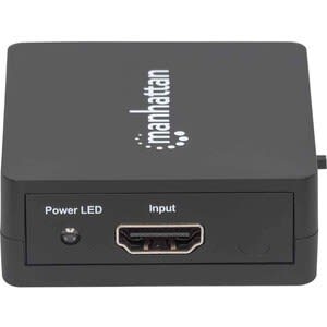 Manhattan Video Splitter Hdmi 1080p, 1 In:2 Out, Alimentado Por Usb - 1920 X 1200 - 225mhz Ancho De Banda De Vídeo Máximo - 15m Distancia Máxima De Funcionamiento - 1 X Entrada Hdmi - 2 X Salida Hdmi - Oro Cromado