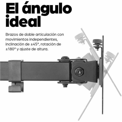 Manhattan Soporte Monitor P/2 Monitor 13 A 32" Escritorio - 2 Pantalla(s) Admitidas - 33cm A 81.3cm (32") Para Pantalla Plana - 16kg Capacidad De Carga - 75 X 75, 100 X 100 - Image 7