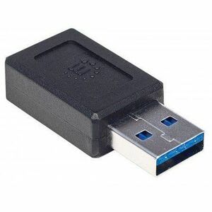 Manhattan Manhattan Adaptador Usb-C V3.1, Am-Ch Negro - Níquel Conector - Negro
