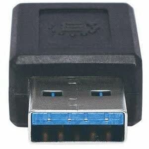 Manhattan Adaptador Usb-C V3.1, Am-Ch Negro - Níquel Conector - Negro - Image 3