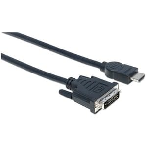 Manhattan Cable Hdmi - Dvi-D M-M 3.0m - Cable For Dispositivo De Vídeo, Tv, Plasma, Receptor Satélite, Tv Lcd, Reproductor Dvd, Proyector - Admite Hasta1920 X 1080 - Apantallado - Oro Conector Chapado - 28 Awg - Negro - Image 4