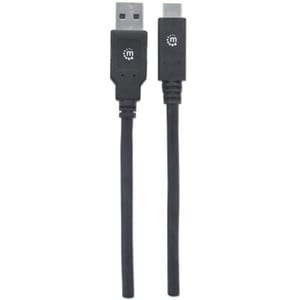 Manhattan Cable Usb-C V3.1, C-A 2.0m Negro - 5gbit/S - Apantallado - Níquel Contacto Chapado - 30 Awg - Negro - Image 3