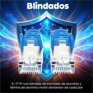 Cable Patch Cat 6a, 0.9m( 3.0f) S/Ftp Azu - Cable For Dispositivo De Red, Conmutador, Panel De Conexión, Módem, Router, Enchufe De Pared - 10gbit/S - Cable De Conexión - Apantallado - Oro Conector Chapado - Oro Contacto Chapado - 26 Awg - Azul - Image 7