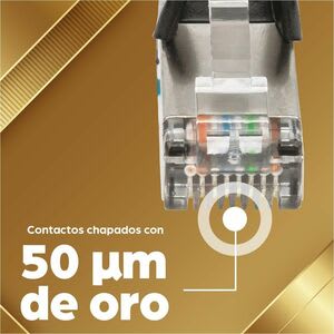 Manhattan 741569 7.62m Categoría 6a Cable De Red - Cable For Dispositivo De Red, Módem, Router - 10gbit/S - Cable De Conexión - Apantallado - Oro Contacto Chapado - 26 Awg - Negro - Image 6