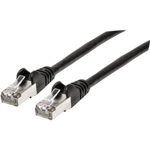 Manhattan 3.05m Categoría 6a Cable De Red - Cable For Dispositivo De Red, Router, Módem - 10gbit/S - Cable De Conexión - Apantallado - Oro Conector Chapado - 26 Awg - Negro - Image 3