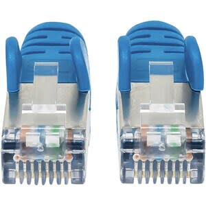 Manhattan 741507 4.27m Categoría 6a Cable De Red - Cable For Dispositivo De Red, Módem, Router - 10gbit/S - Cable De Conexión - Apantallado - Oro Contacto Chapado - 26 Awg - Azul - Image 3