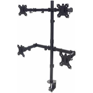 Manhattan Soporte Monitor P/4 Monitor 13 A 32" Escritorio - Altura Ajustable - 4 Pantalla(s) Admitidas - 33cm A 81.3cm (32") Para Pantalla Plana - 32kg Capacidad De Carga - 75 X 75 - Compatible Con Montura Vesa - Metal Fundido, Acero - Image 5
