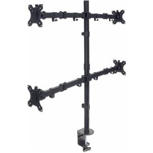 Manhattan Soporte Monitor P/4 Monitor 13 A 32" Escritorio - Altura Ajustable - 4 Pantalla(s) Admitidas - 33cm A 81.3cm (32") Para Pantalla Plana - 32kg Capacidad De Carga - 75 X 75 - Compatible Con Montura Vesa - Metal Fundido, Acero - Image 8