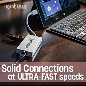 Manhattan 507578 Hub Combo Usb/Ethernet - Usb 3.0 Typo A - Externo - Manhattan Hub De 3 Puertos Usb 3. Con Adaptador Gigabit Ethernet - Image 5