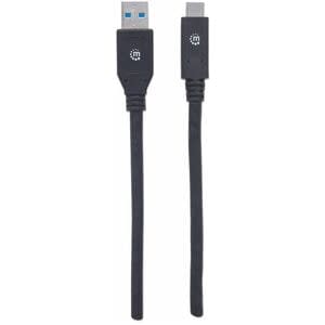 Manhattan Manhattan Cable Usb-C V3.1, C-A 3.0m Negro - 5gbit/S - Apantallado - Níquel Contacto Chapado - 28 Awg - Negro