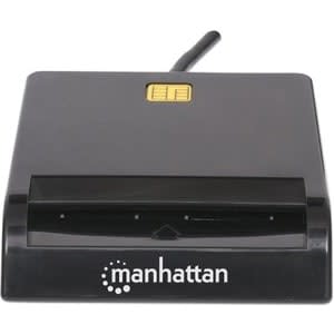 Manhattan Lector De Tarjetas Inteligente Manhattan 102049 Contacto - Negro - Cableusb 2.0