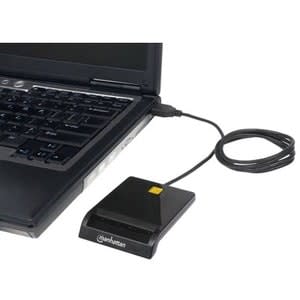 Manhattan Lector De Tarjetas Inteligente Manhattan 102049 Contacto - Negro - Cableusb 2.0