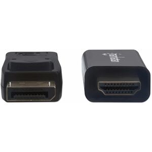 Manhattan Cable Displayport Macho A Hdmi Macho 1080p 1m Negro - Extremo Secundario: 1 X 19-Pin Hdmi 1.2 Digital Audio/Video - Male - Admite Hasta1920 X 1080 - Negro
