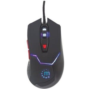 Manhattan Mouse Optico Gaming Usb 6 Botones Negro C/Luz - Cable - 2400 Dpi - Rueda De Desplazamiento - Simétrico - Image 6