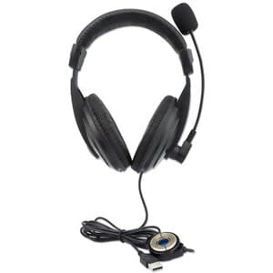 Manhattan Auriculares - Manhattan Casco Estéreo Usb
