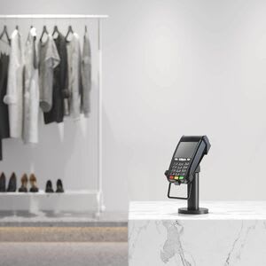 Soporte Terminal Punto De Venta Verifone V - Encimera, Independiente - Aluminio, Acero, Plástico - Negro - Para Terminal Punto De Venta, Lector De Tarjetas - Rotación De 360°, Seguro, Antirrobo, Inclinable, Manejar, Duradero, Gestión De Cableado, Almohadilla Antideslizamiento, Antideslizante, Resistencia A Arañazos, Ventilado/A, ... - Image 14
