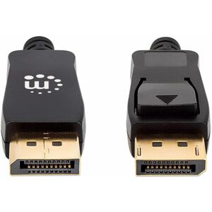 Manhattan Cable Displayport V1.4 M-M 3.0m Negro 8k60hz - Cable For Dispositivo De Audio/Vídeo - 32.4gbit/S - Admite Hasta7680 X 4320 - Apantallado - Oro Contacto Chapado - 28 Awg - Negro