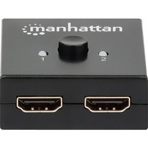 Manhattan Manhattan Switch Bidireccional Hdmi 4k De 2 Puertos - 4096 X 2160 - 4k - 1080p - 2 Dispositivo De Entrada - 2 Pantalla - Reproductor De Disco Blu-Ray, Caja Set-Top, Receptor Satélite, Consola De Juegos - 4.88m Alcance - 1 X Entrada Hdmi - 2 X Salida Hdmi