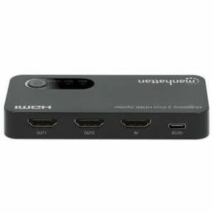 Video Splitter Hdmi 4k@60hz, 1 In:2 Out, 1 - 3840x2160 - 1 X Entrada Hdmi - 2 X Salida Hdmi - Usb