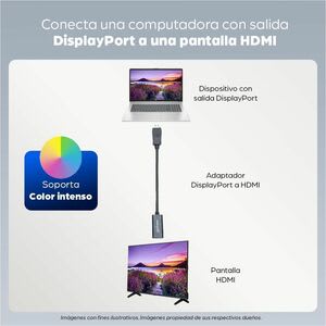 Manhattan Adaptador Pasivo Displayport Macho A Hdmi Hembra 1080p@60hz Negro - Extremo Secundario: 1 X 19-Pin Hdmi Digital Audio/Video - Female - 10.8gbit/S - Admite Hasta1920 X 1200 - Oro Contacto Chapado - Negro