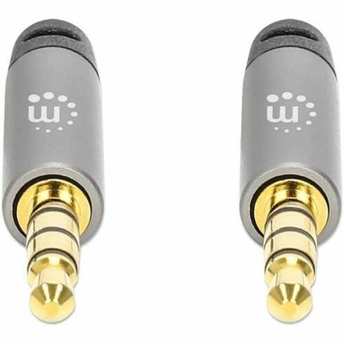 Cable Audio Estereo 5.0mm M-M 5.0m Negro/A - Cable For Dispositivo De Audio, Auricular, Altavoz, Smartphone, Portátil, Tableta, Ipod, Reproductor Mp3, Teléfono, Amplificador, Altavoz Portátil - Oro Conector Chapado - Oro Contacto Chapado - 28 Awg - Negro/Plata