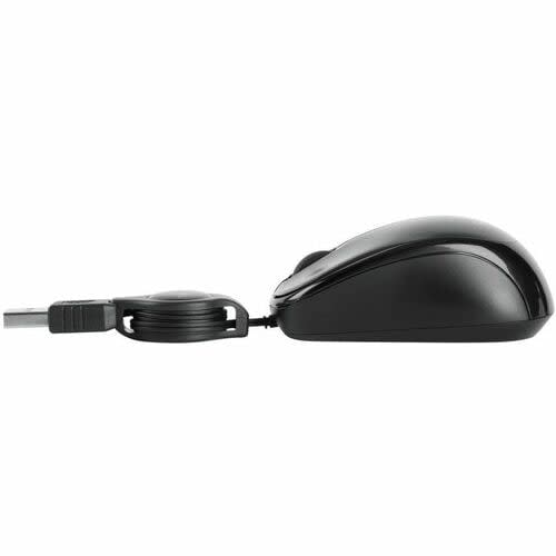 Mouse Mini Usb Retractil 2.5ft Plug And Play.windows Y Mac Negro