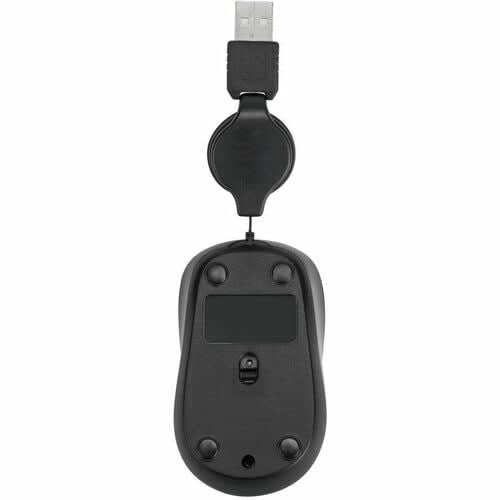Mouse Mini Usb Retractil 2.5ft Plug And Play.windows Y Mac Negro