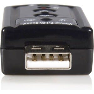Startech.com Tarjeta De Sonido 7.1 Virtual Usb Externa Adaptador Convertidor - C-Media - Usb - 1 X Número De Puertos De Micrófono - 1 X Número De Entradas De Línea De Audio - 1 X Número De Salidas De Línea Audio