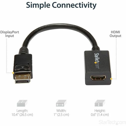 Startech.com Adaptador Convertidor De Video Activo Displayport? A Vga - 1920x1200 - Negro