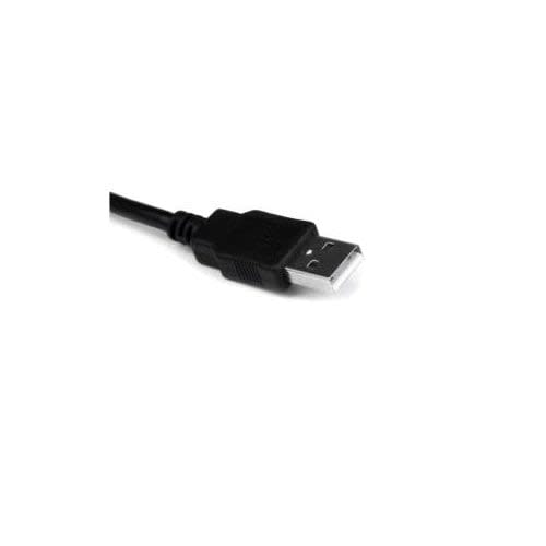 Startech.com Cable .3m Usb A Puerto Serial Serie Rs232 Db9 Con Retención Del Puerto De Asignación Com - Negro