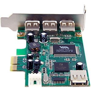 Startech.com Adaptador Tarjeta Pci Express Perfil Bajo Usb 2.0 Alta Velocidad - 3 Externos Y 1 Interno - 4 Total Usb Port(s) - 4 Usb 2.0 Port(s) - Pc, Mac