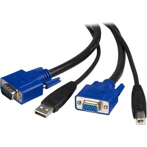 Startech.com Cable Kvm De 1.8m Todo En Uno Vga Usb A Usb B Hd15 - 2 En 1 - Cable For Conmutador Kvm - Extremo Prinicpal: 1 X 15-Pines Hd-15 - Macho