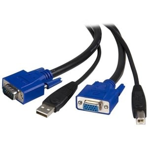 Startech.com Cable Kvm De 1.8m Todo En Uno Vga Usb A Usb B Hd15 - 2 En 1 - Cable For Conmutador Kvm - Extremo Prinicpal: 1 X 15-Pines Hd-15 - Macho