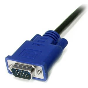 Startech.com Cable Kvm De 1.8m Ultra Delgado 3-En-1 Vga Ps/2 - Hd15 Macho A Macho - Cable For Conmutador Kvm, Teclado, Mouse - Extremo Prinicpal: 1 X 15-Pines Hd-15 - Macho - Extremo Secundario: 1 X 15-Pines Hd-15 - Macho - Negro