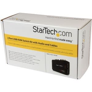 Startech.com Juego De Conmutador Switch Kvm De 2 Puertos Con Todo Incluido - Usb - Audio Y Video Vga - 2 Computador(es) - Vga - 2048 X 1536
